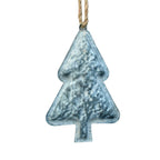Deko Tannenbaum Zink zum Aufhängen 20 cm