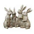 Dekofigur Hasen-Bande Hasengruppe Vintage Beige 22x20 cm