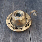 Kerzenhalter Kammerleuchter Antikgold Nostalgie 15cm