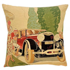 Gobelin Kissen Oldtimer Ausflug II Auto Polospiel