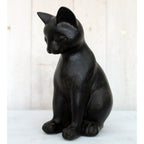Dekofigur Katze Sitzend Vintage Look 21cm