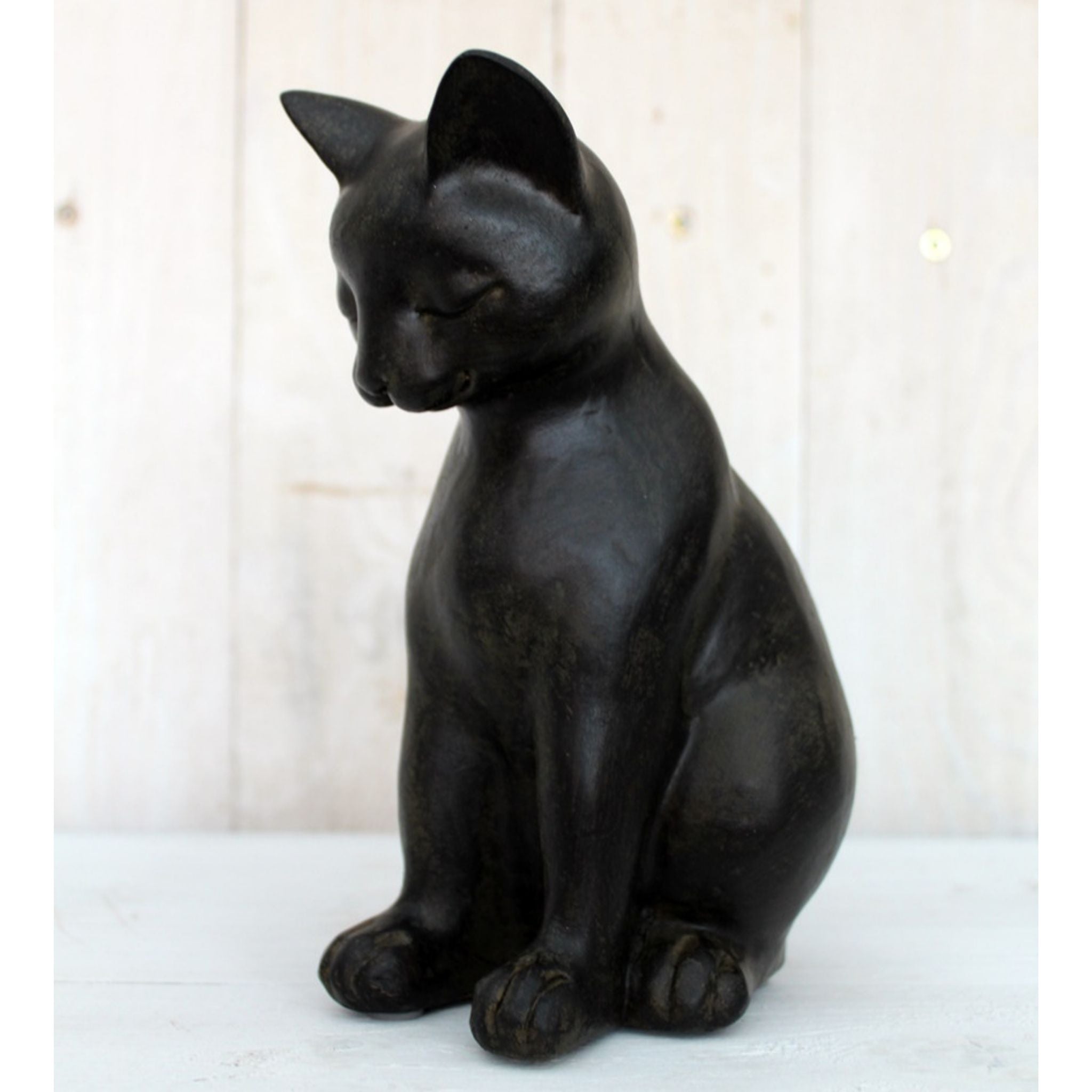 Dekofigur Katze Sitzend Vintage Look 21cm