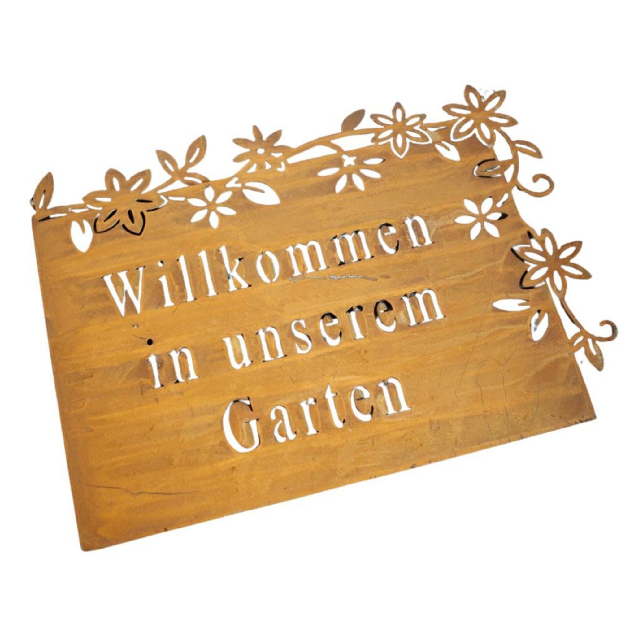 Rostschild Willkommen Garten
