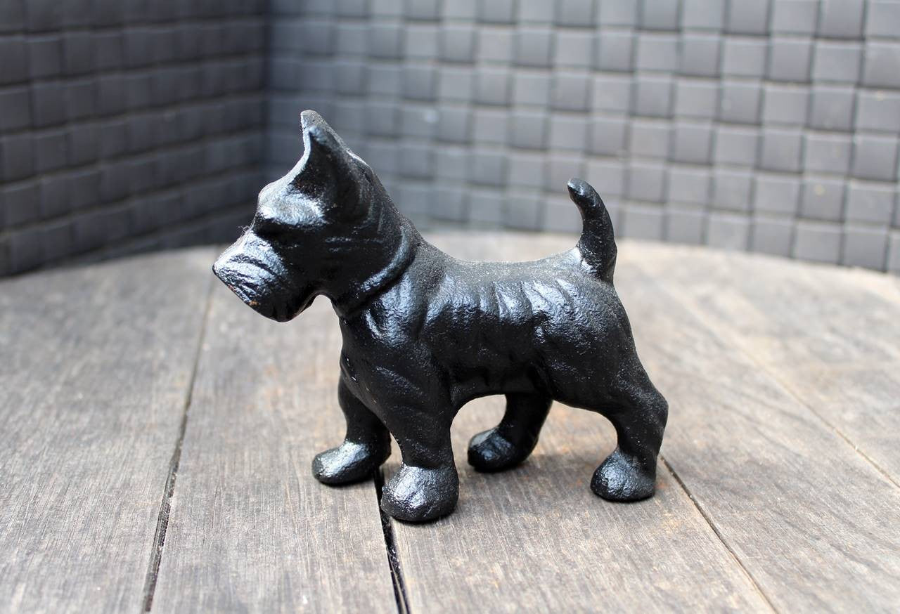 Dekofigur Hund antikschwarz