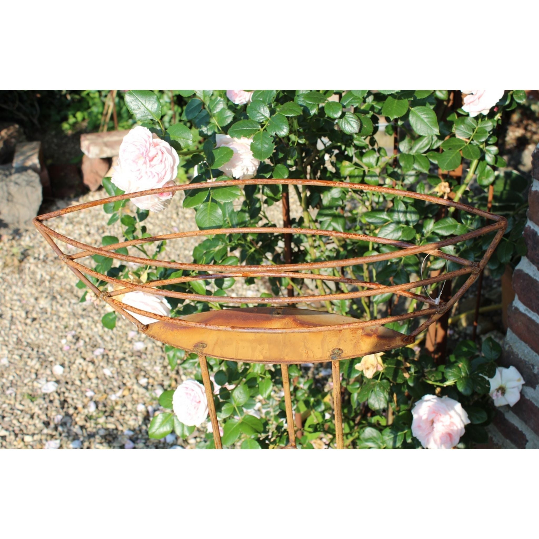 Gartenstecker Pflanzenkorb aus Edelrost 100x50 cm