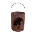 Windlicht Hirsch Edelrost H21cm