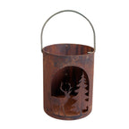Windlicht Hirsch Edelrost H21cm
