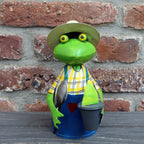 Zaunhocker Gärtner Frosch Pflanze H23cm Landhausstil