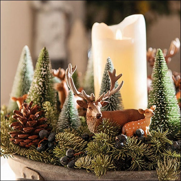 20 Servietten Weihnachtsgesteck