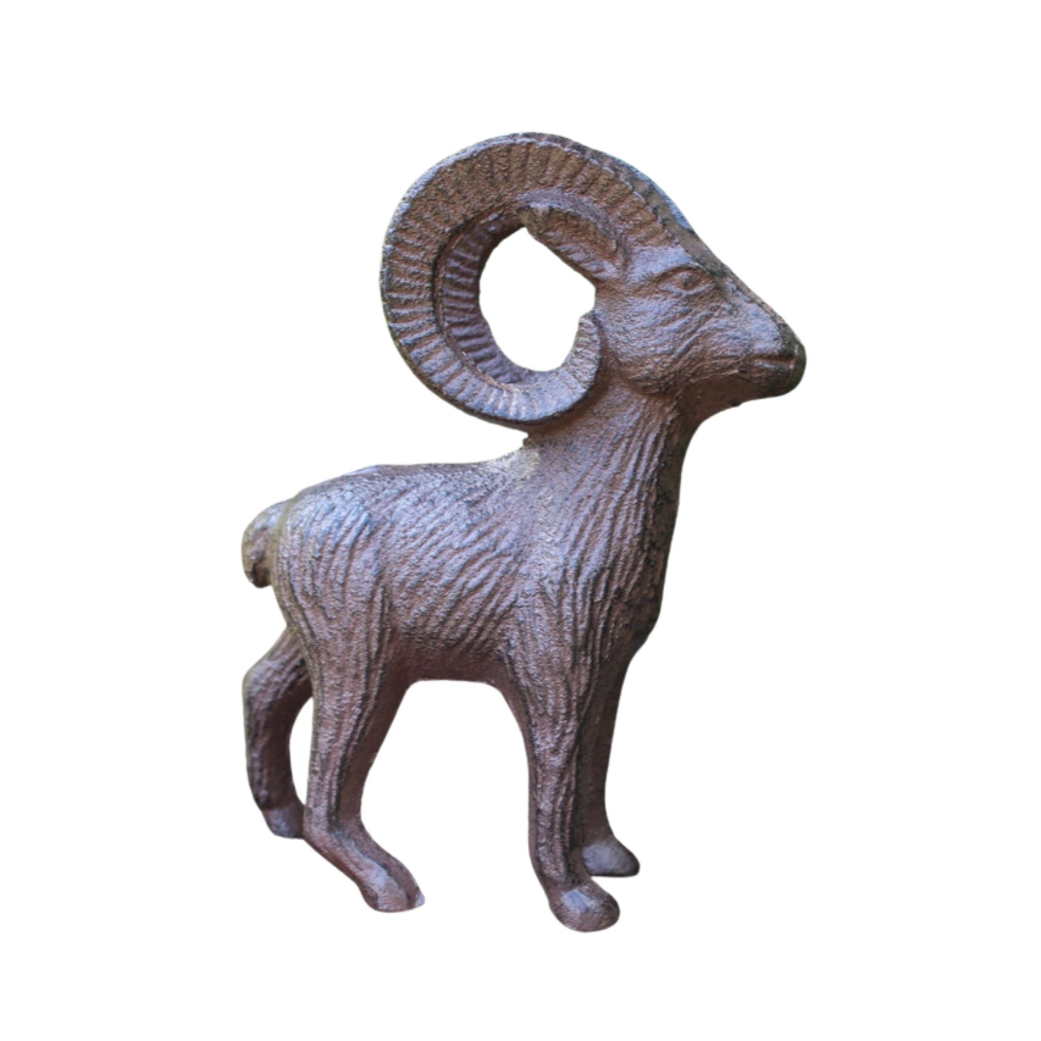 Gartenfigur Steinbock Gusseisen