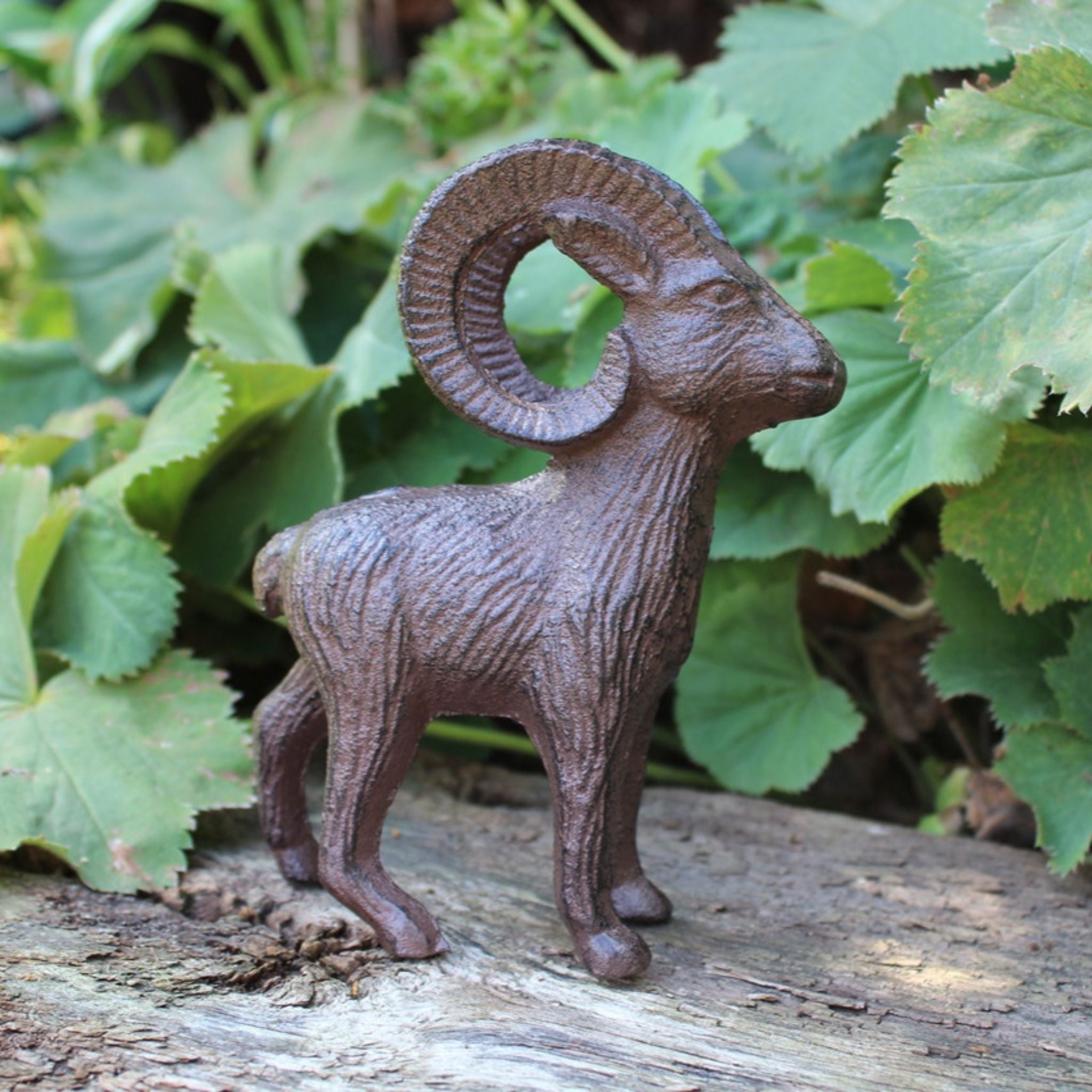 Gartenfigur Steinbock Gusseisen