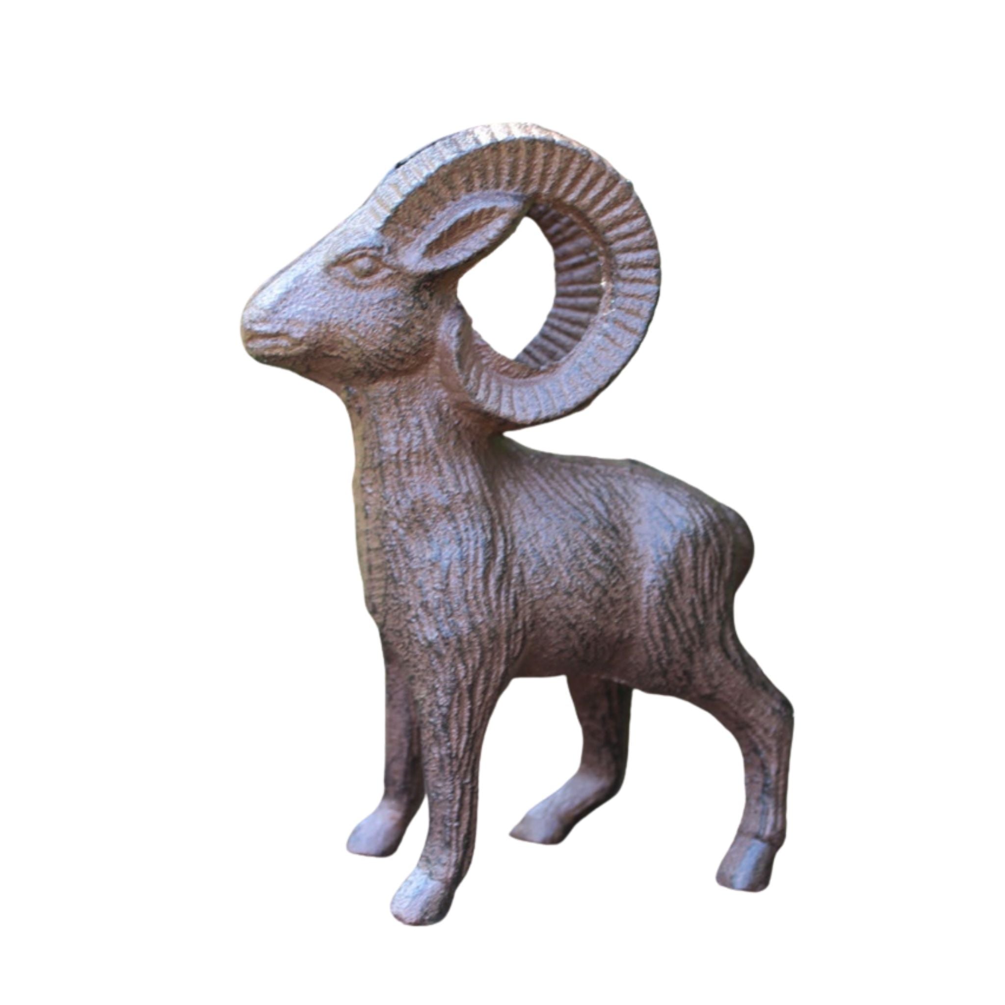 Gartenfigur Steinbock Gusseisen