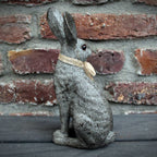 Dekofigur Hase grau H25,5cm