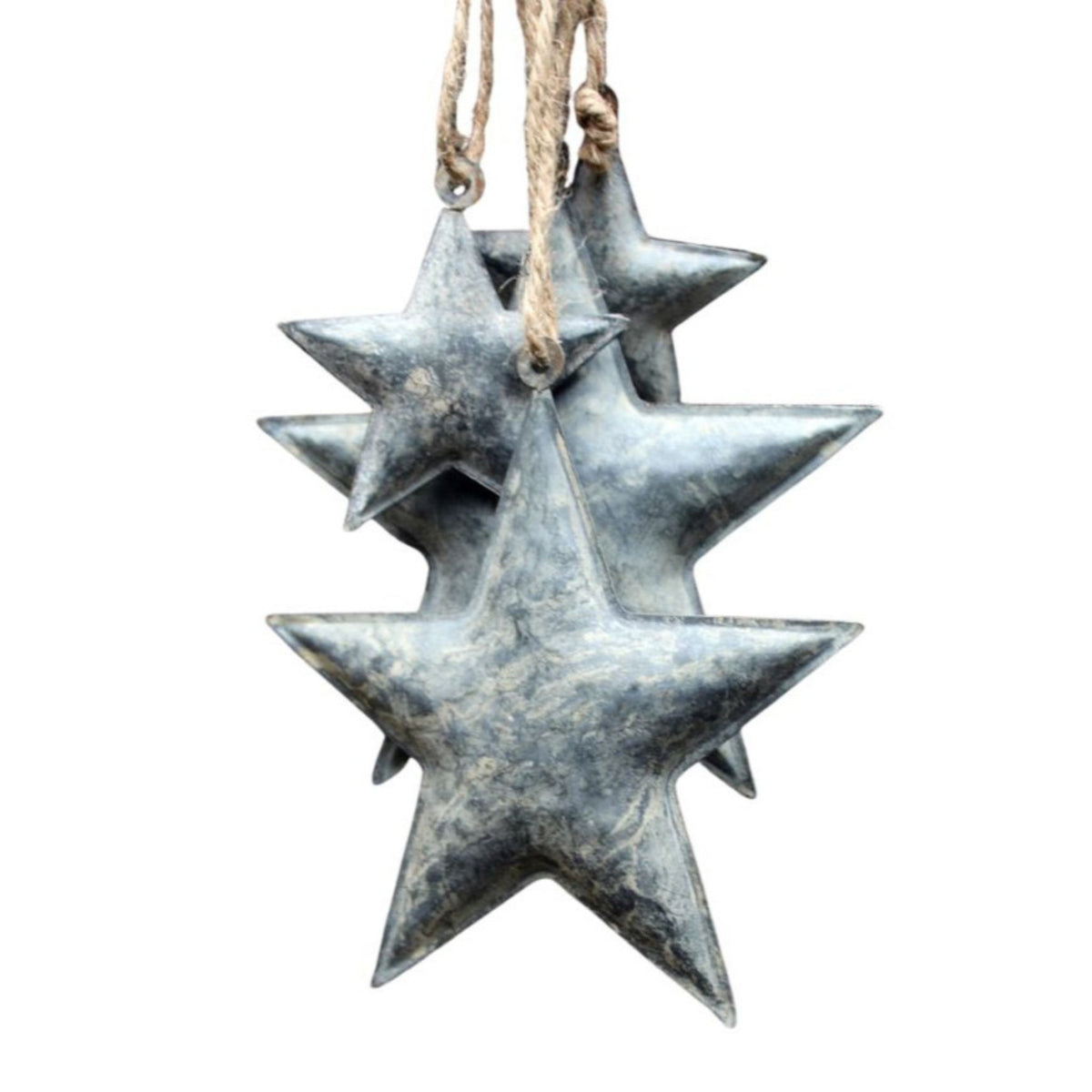 Zinkstern Shabby Chic zum Aufhängen 8 cm