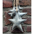 Zinkstern Shabby Chic zum Aufhängen 8 cm