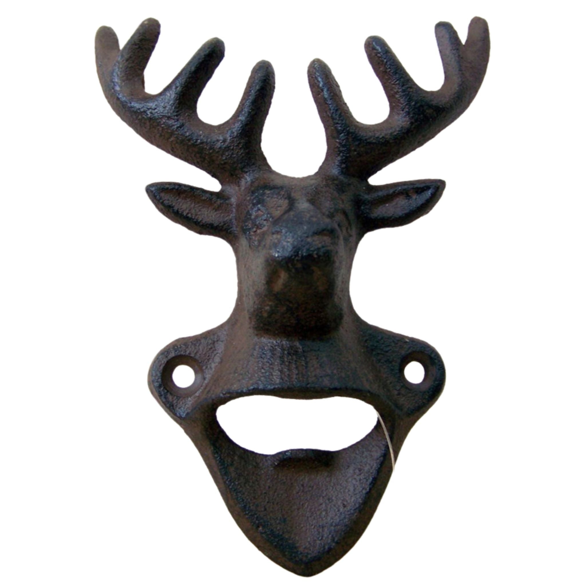 Wandflaschenöffner Hirsch Gusseisen Landhausstil