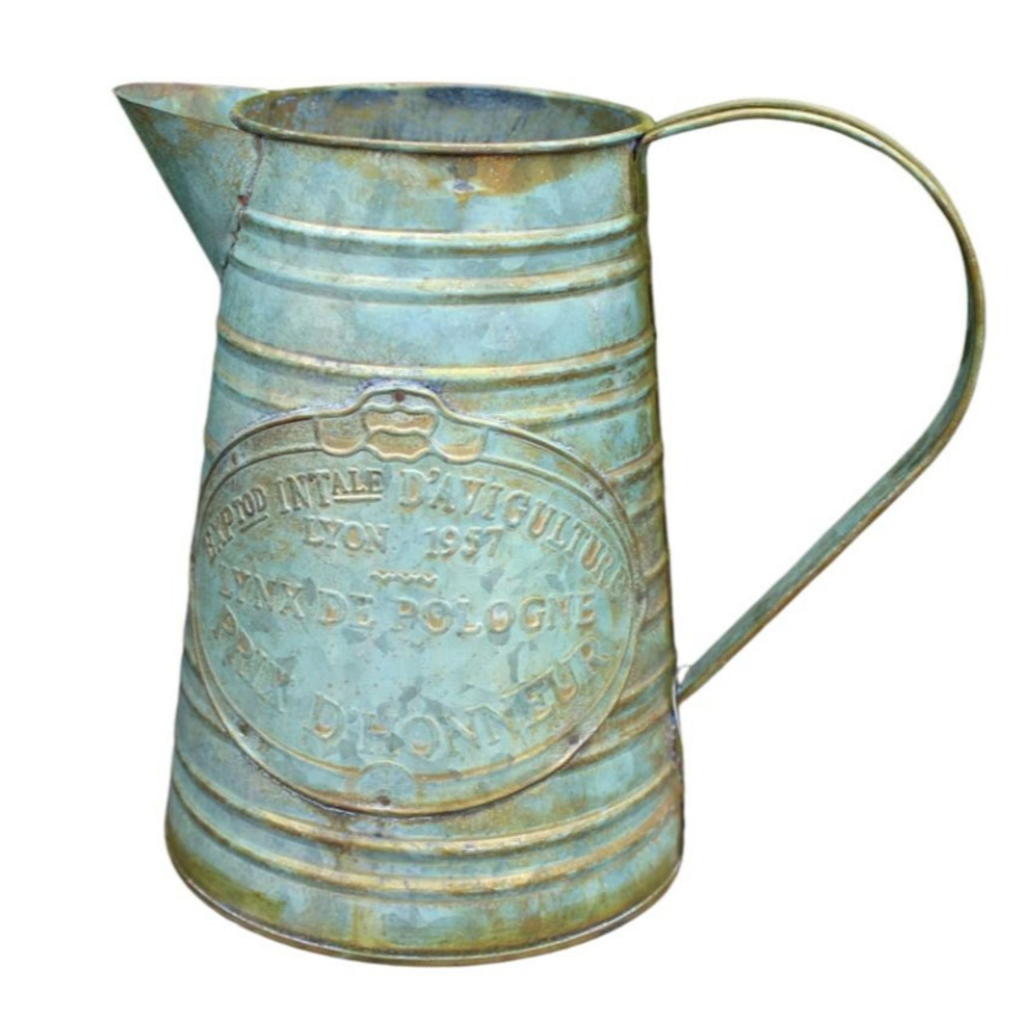 Shabby Deko Kanne Vase für Trockenblumen Rost