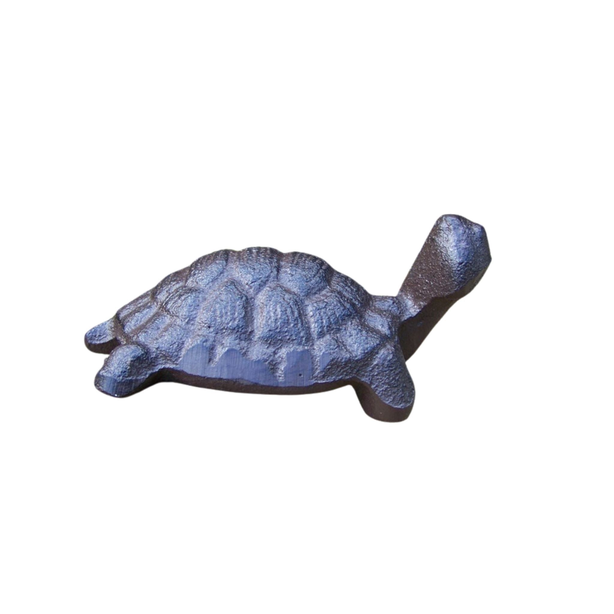 Gartenfigur Schildkröte Gusseisen Antikbraun Nostalgie 11cm