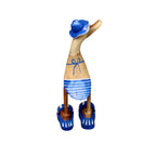Dekofigur Bade-Ente im Bikini Bambus 27,5 cm