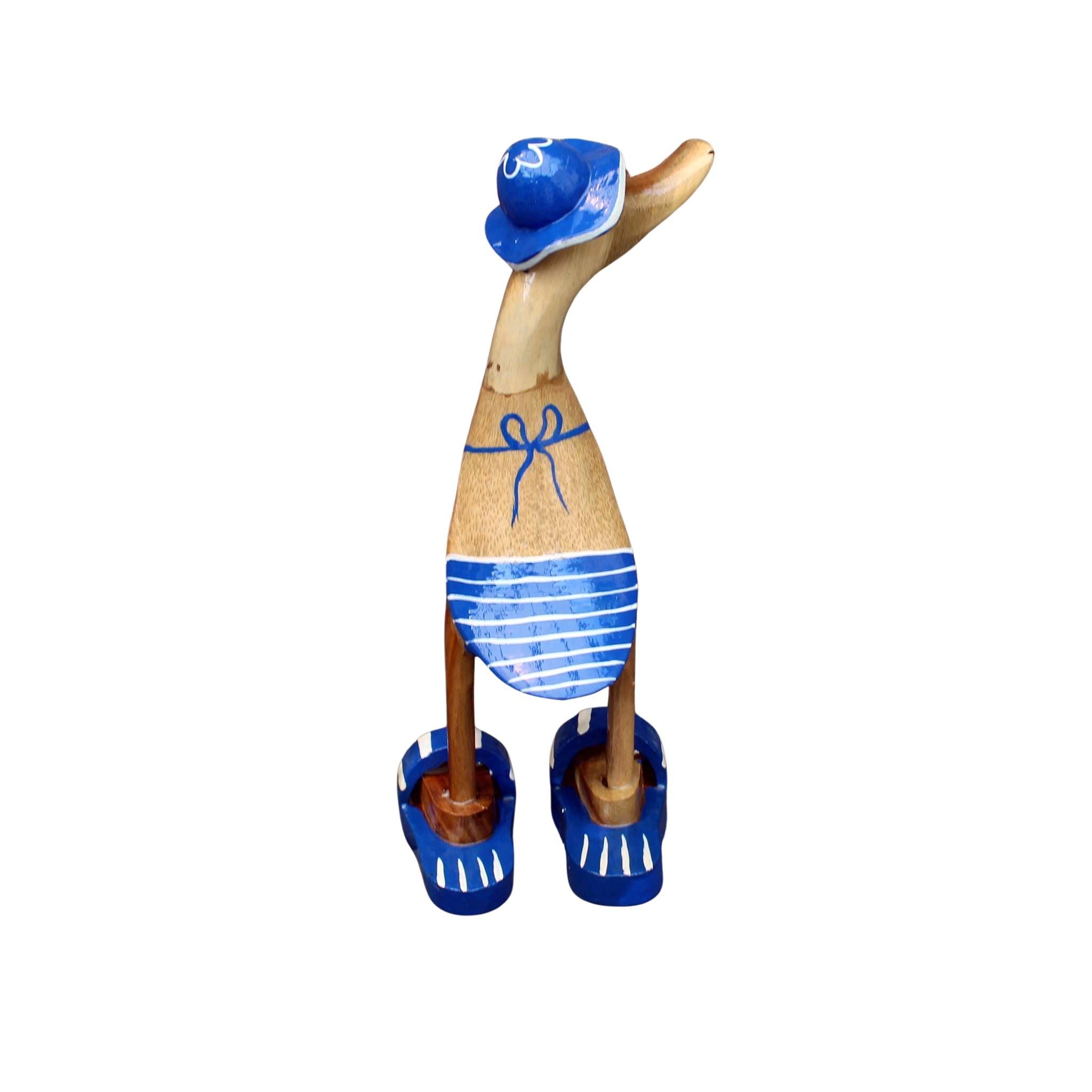 Dekofigur Bade-Ente im Bikini Bambus 27,5 cm