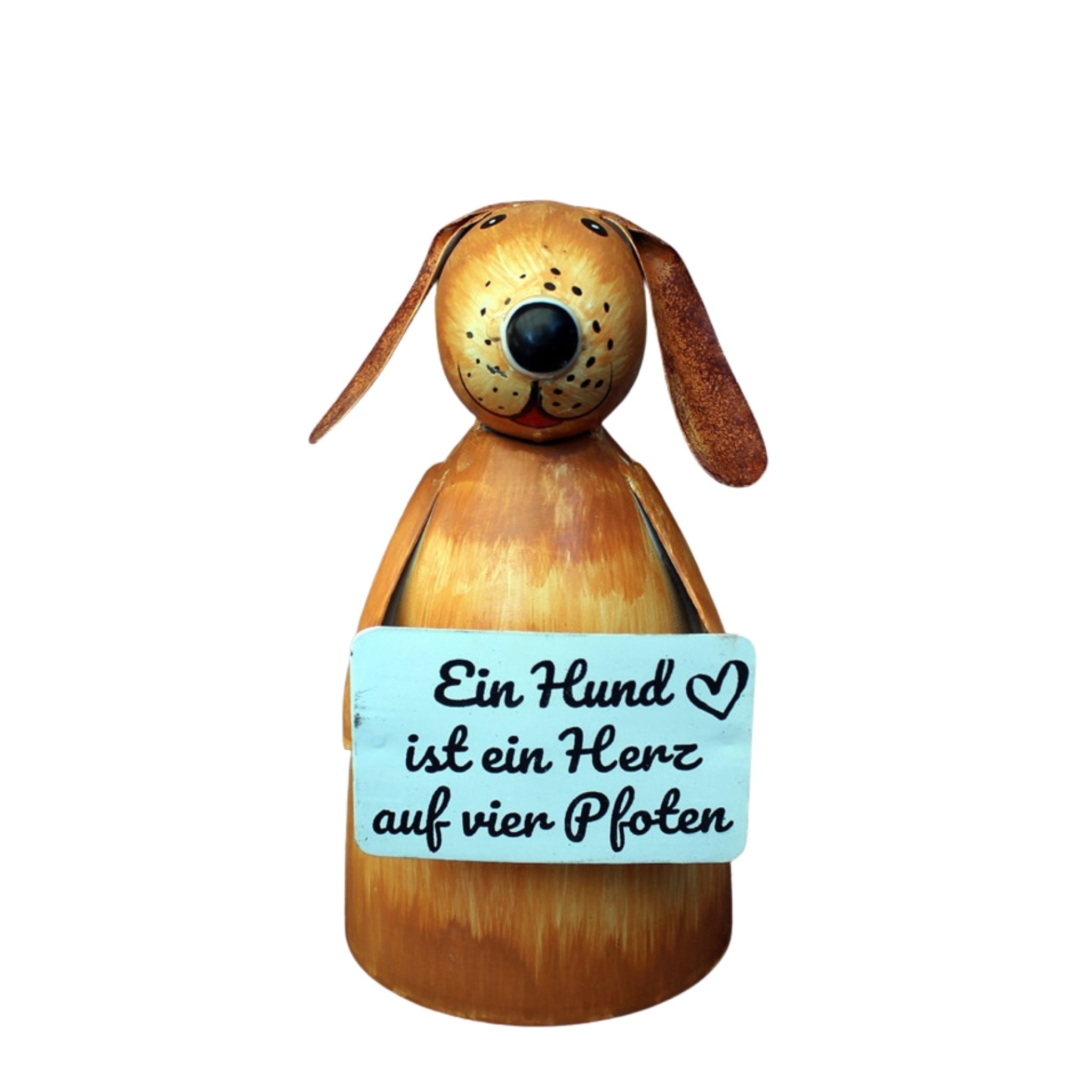 Zaunhocker Hund Pfoten Gartenfigur H19cm Landhausstil