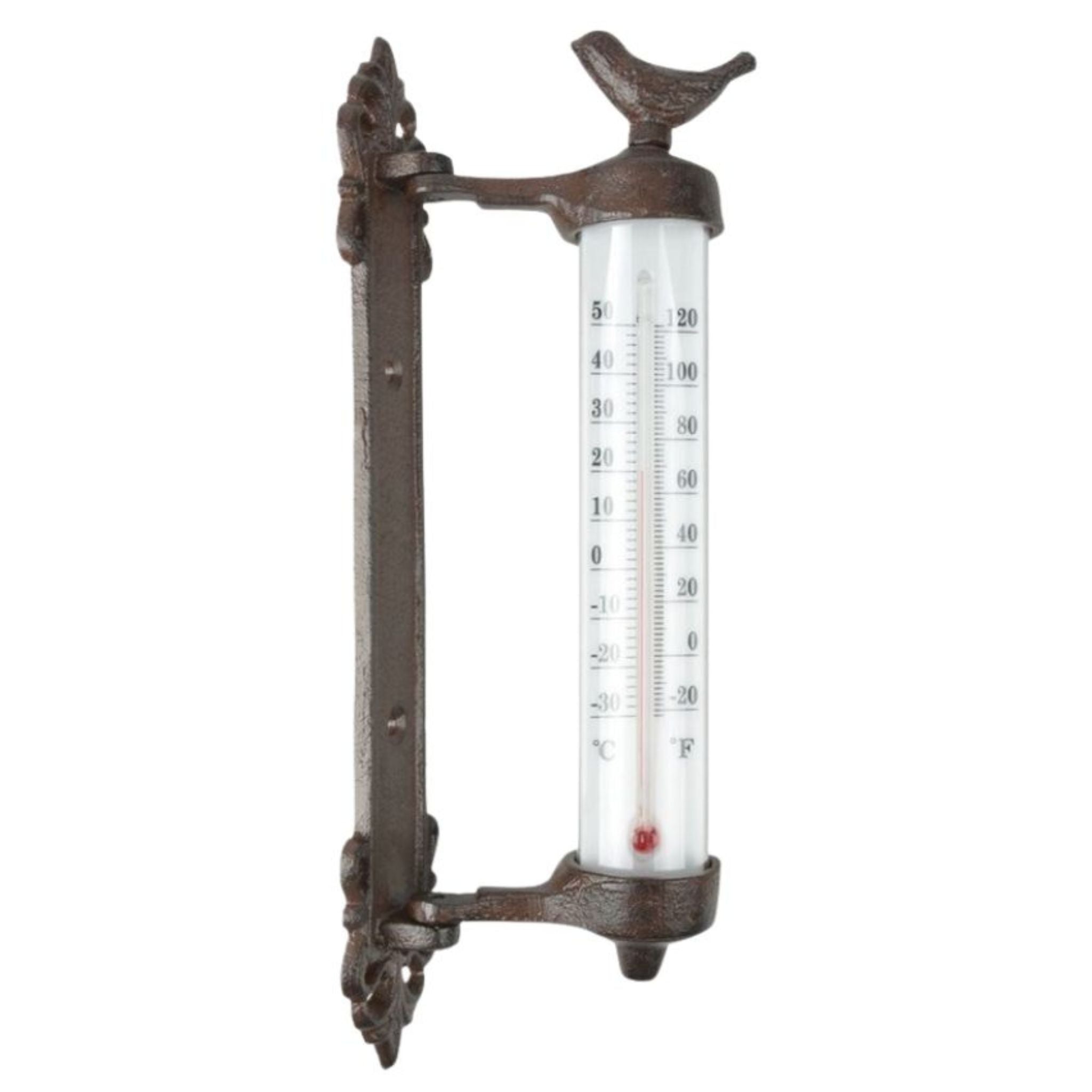Wand Thermometer Vogel Gusseisen Landhausstil