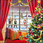 20 Servietten Weihnachtsfenster