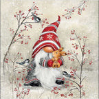 Geschirrtuch Hase mit Zwerg 50x70cm Landhausstil
