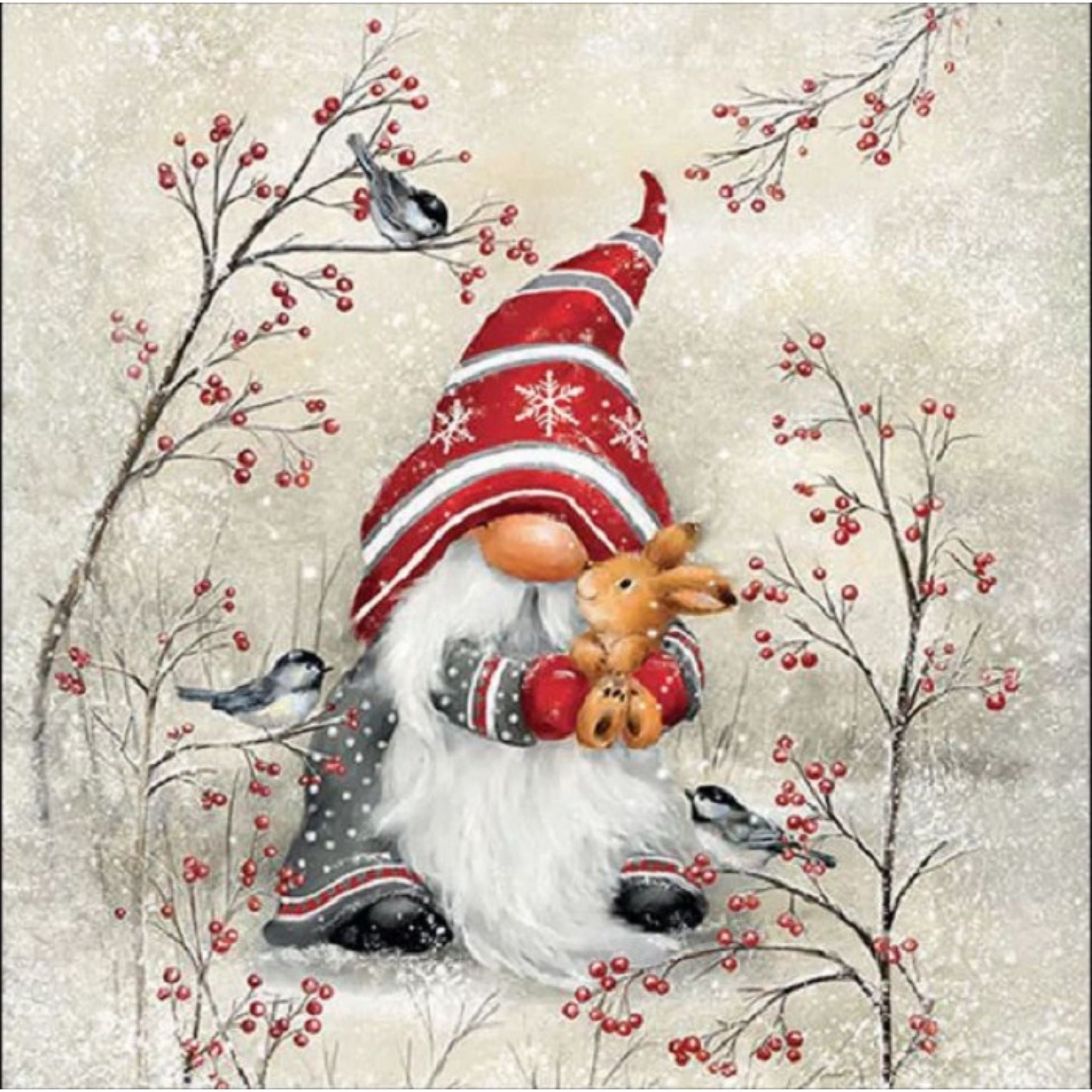 Geschirrtuch Hase mit Zwerg 50x70cm Landhausstil