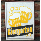 Metallschild Biergarten Wanddeko Dekoschild 35x26cm