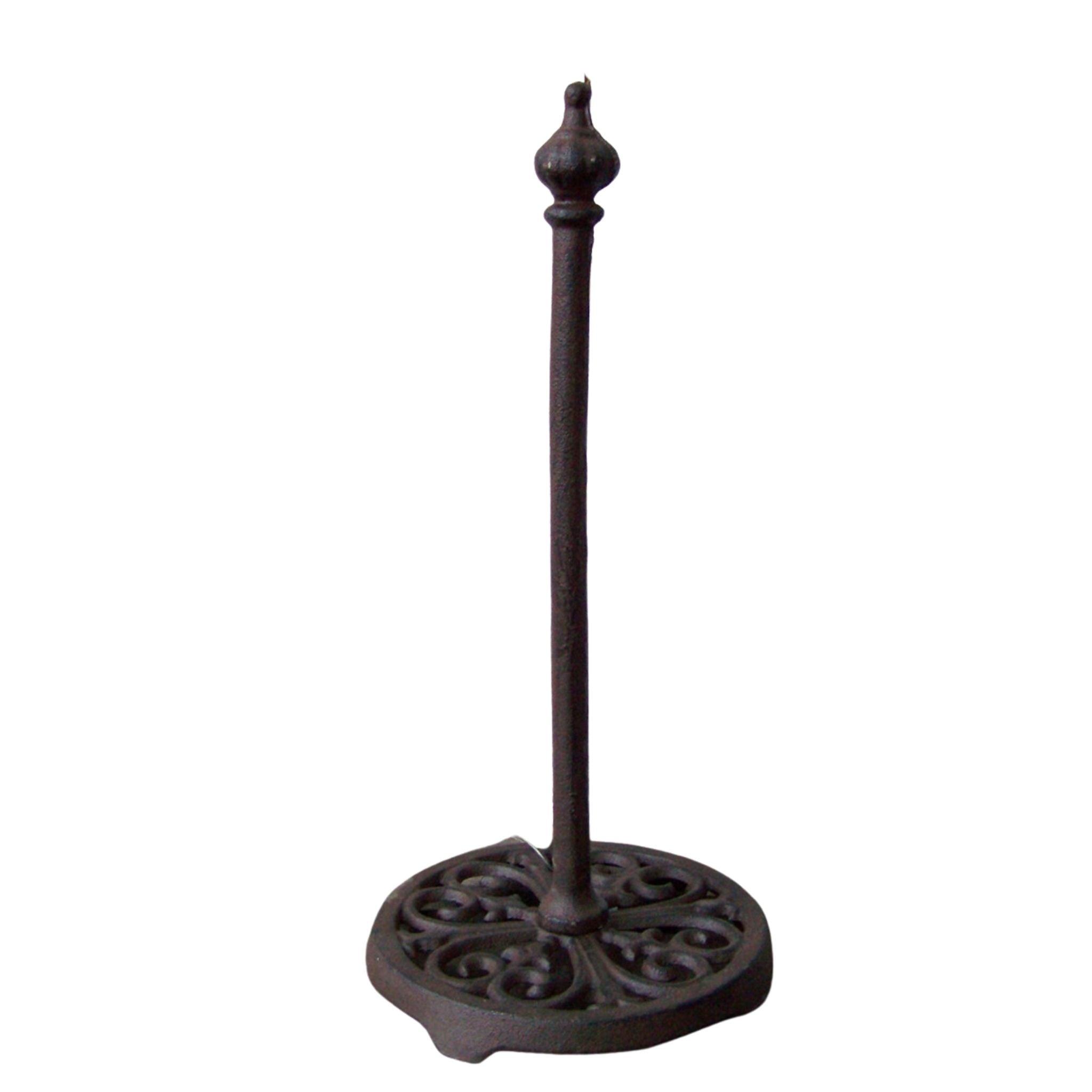 Küchenrollenhalter Gusseisen Antikbraun im Nostalgie-Stil 33cm