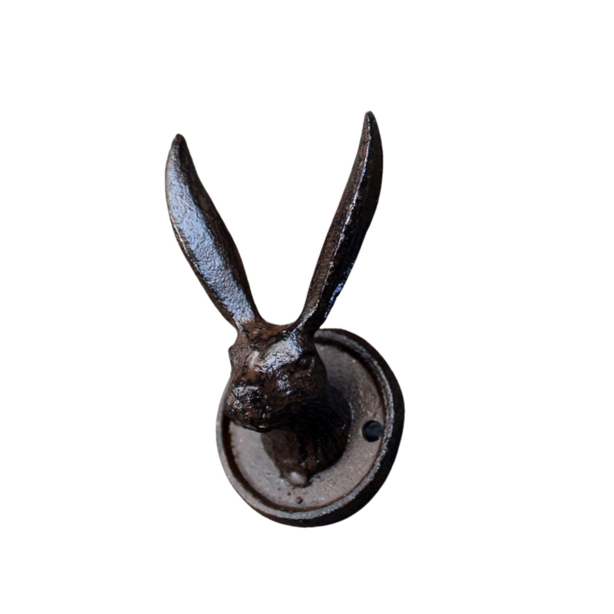 Wandhaken Hase Gusseisen antikbraun Landhausstil