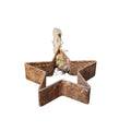 Christbaumschmuck Roststern zum Aufhängen 6 cm