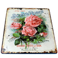 Shabby Blechschild Rosen Nostalgie Retro