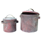 Deko Topf Set Metall mit Deckel