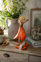 Dekofigur Ente Sommer-Look Landhaus-Stil 25cm