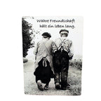 Nostalgie Schild Wahre Freundschaft Paar älter Dekoschild