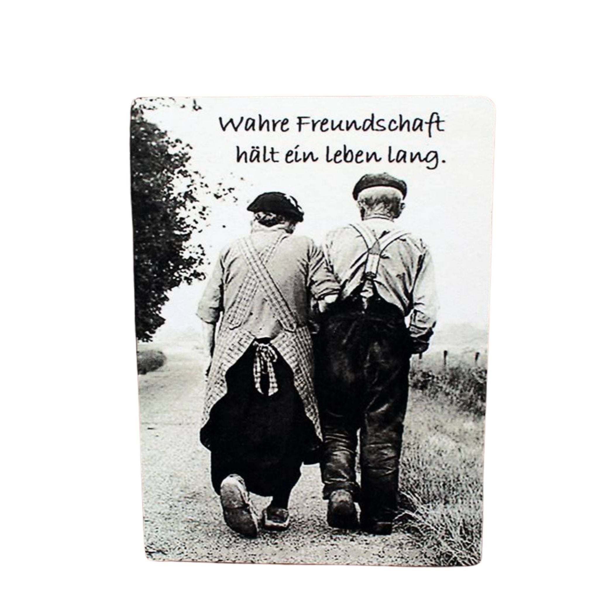 Nostalgie Schild Wahre Freundschaft Paar älter Dekoschild