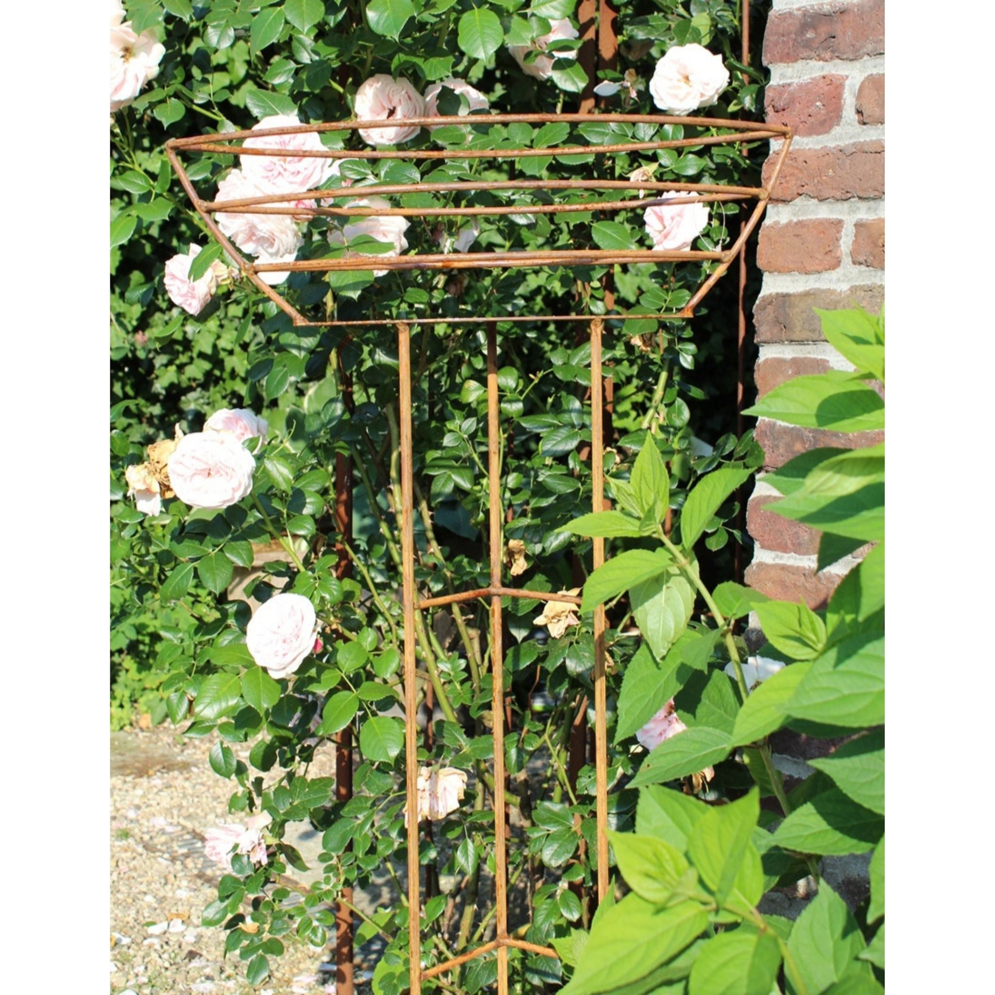 Gartenstecker Pflanzenkorb aus Edelrost 100x50 cm