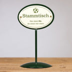 Emaille Stammtisch Tischständer Fußball im Retro-Look