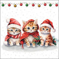 20 Servietten Katzen Trio Weihnachtsdeko