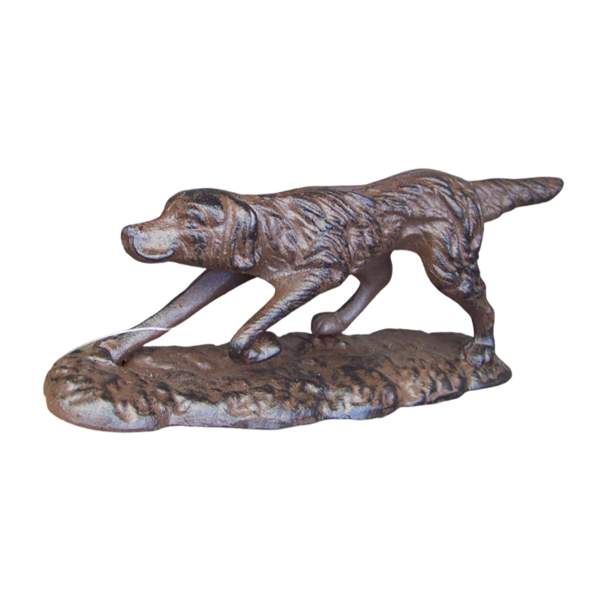 Dekofigur Jagdhund Gusseisen Antik-Look 21cm