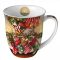 Porzellan Tasse Weihnachten Socken am Kamin 0,4L