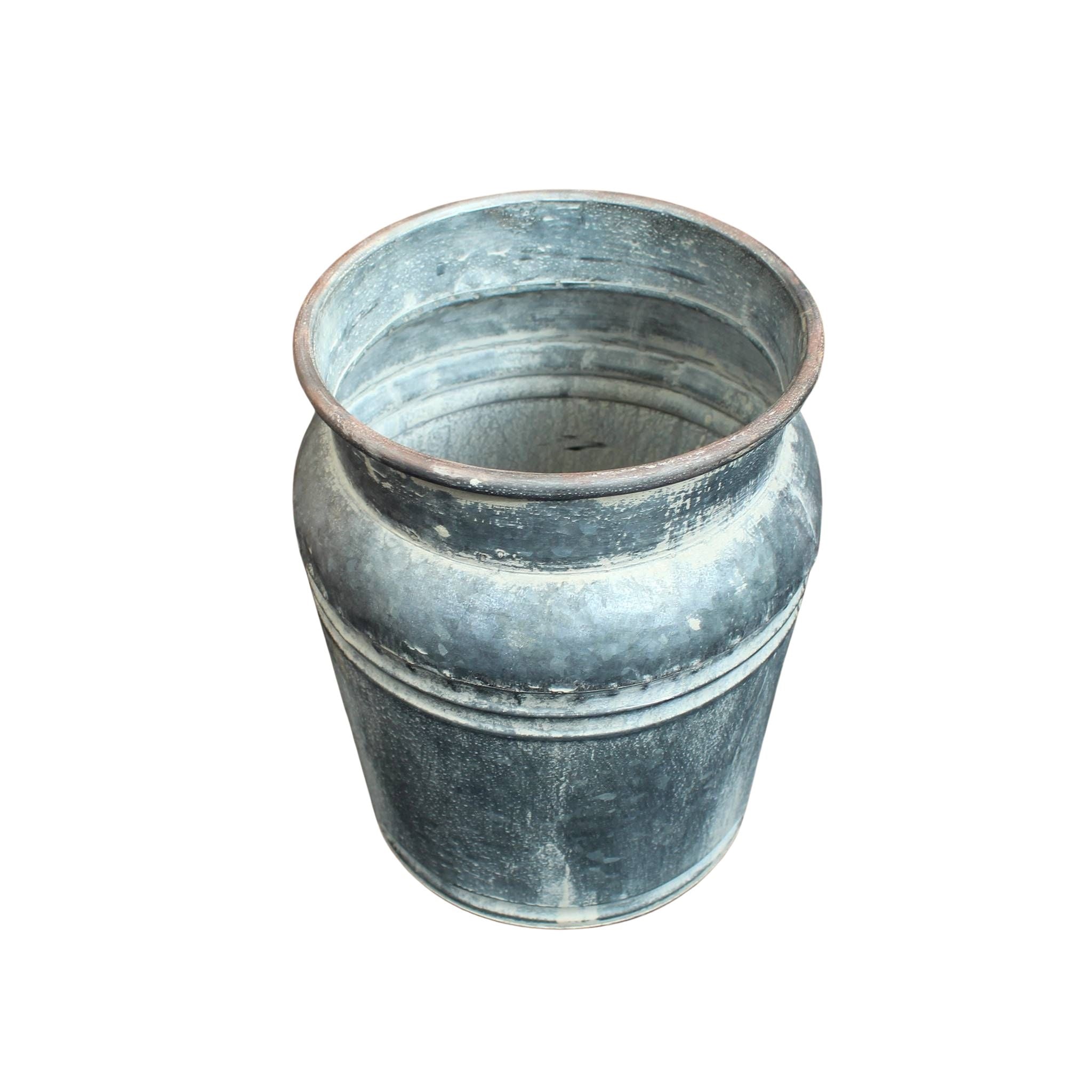Metall Pflanzkübel Zink Vintage-Stil 24cm