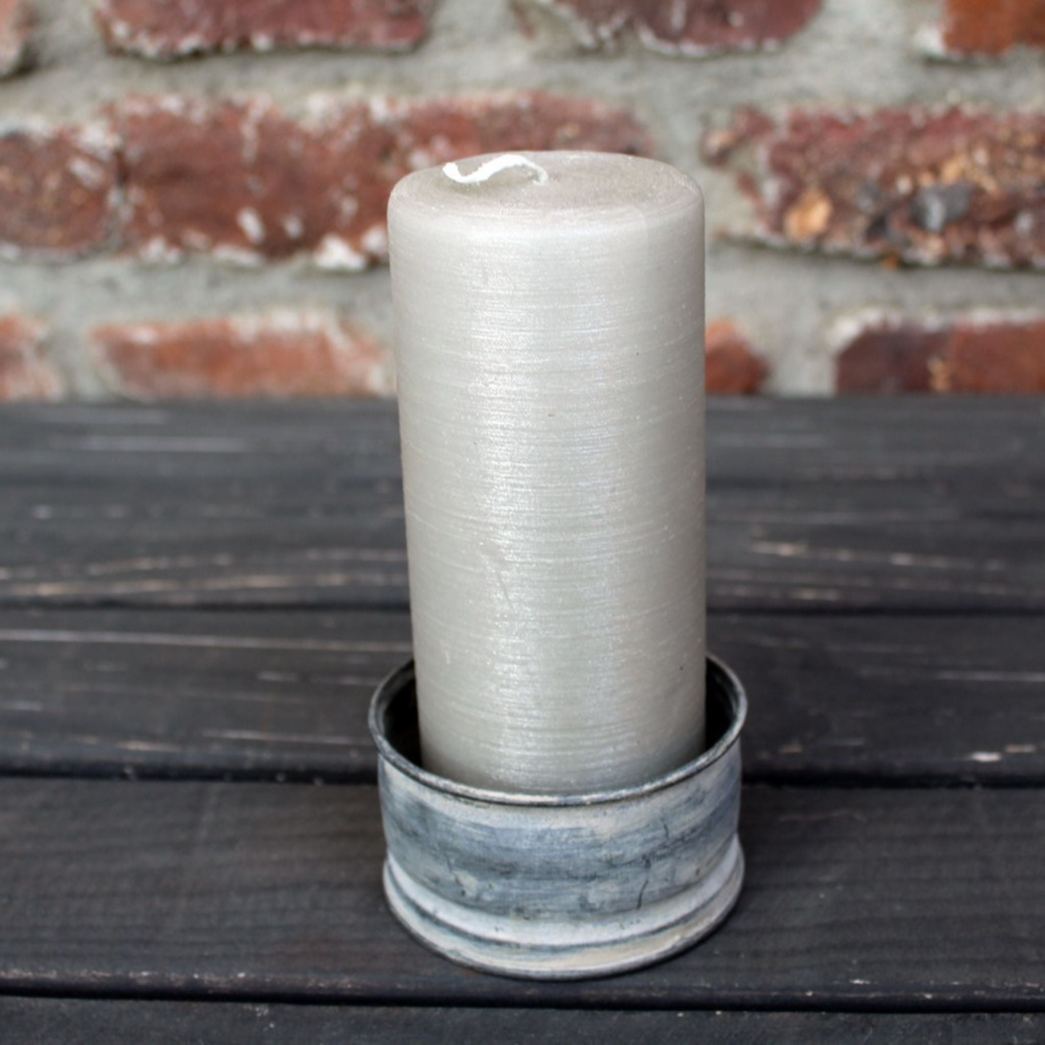 Zink Kerzenhalter Nostalgie Shabby-Stil 7cm