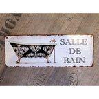 Shabby Blechschild Badezimmer 36x13cm Retro