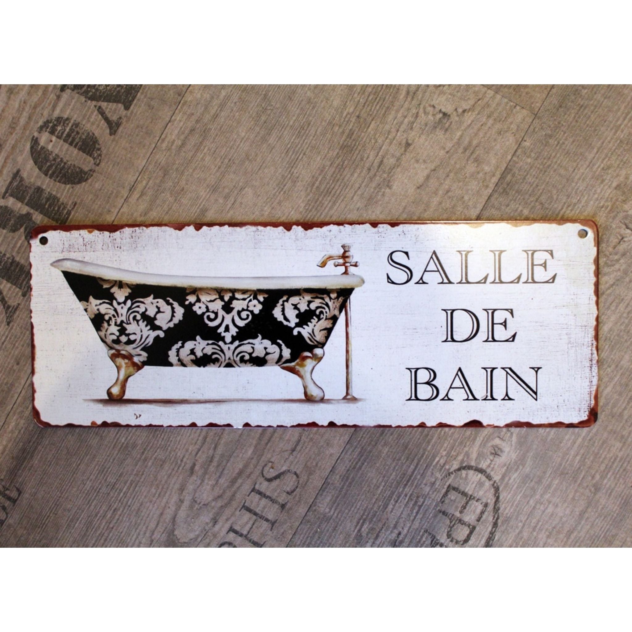 Shabby Blechschild Badezimmer 36x13cm Retro
