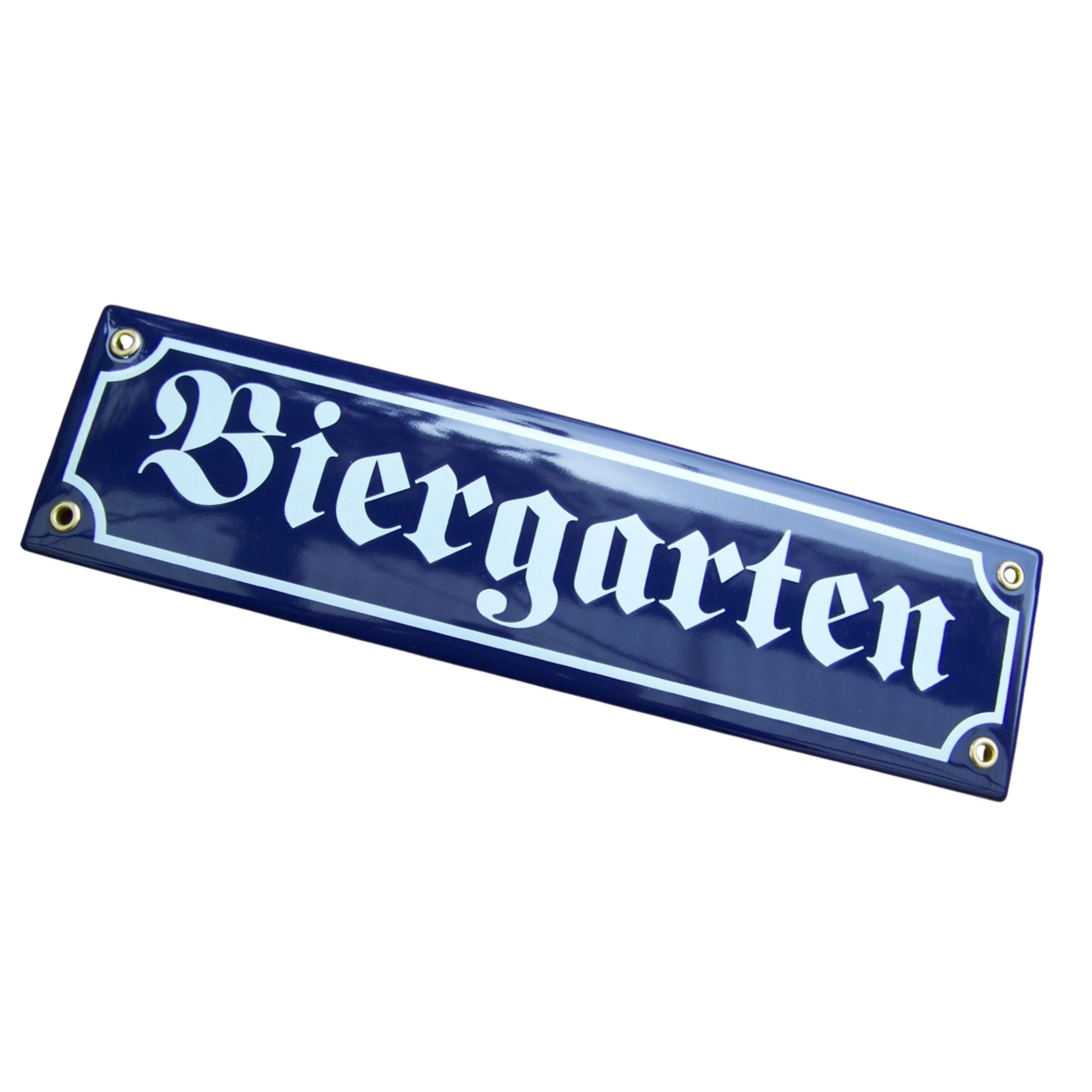 Emaille Schild Biergarten Nostalgie-Look 30cm