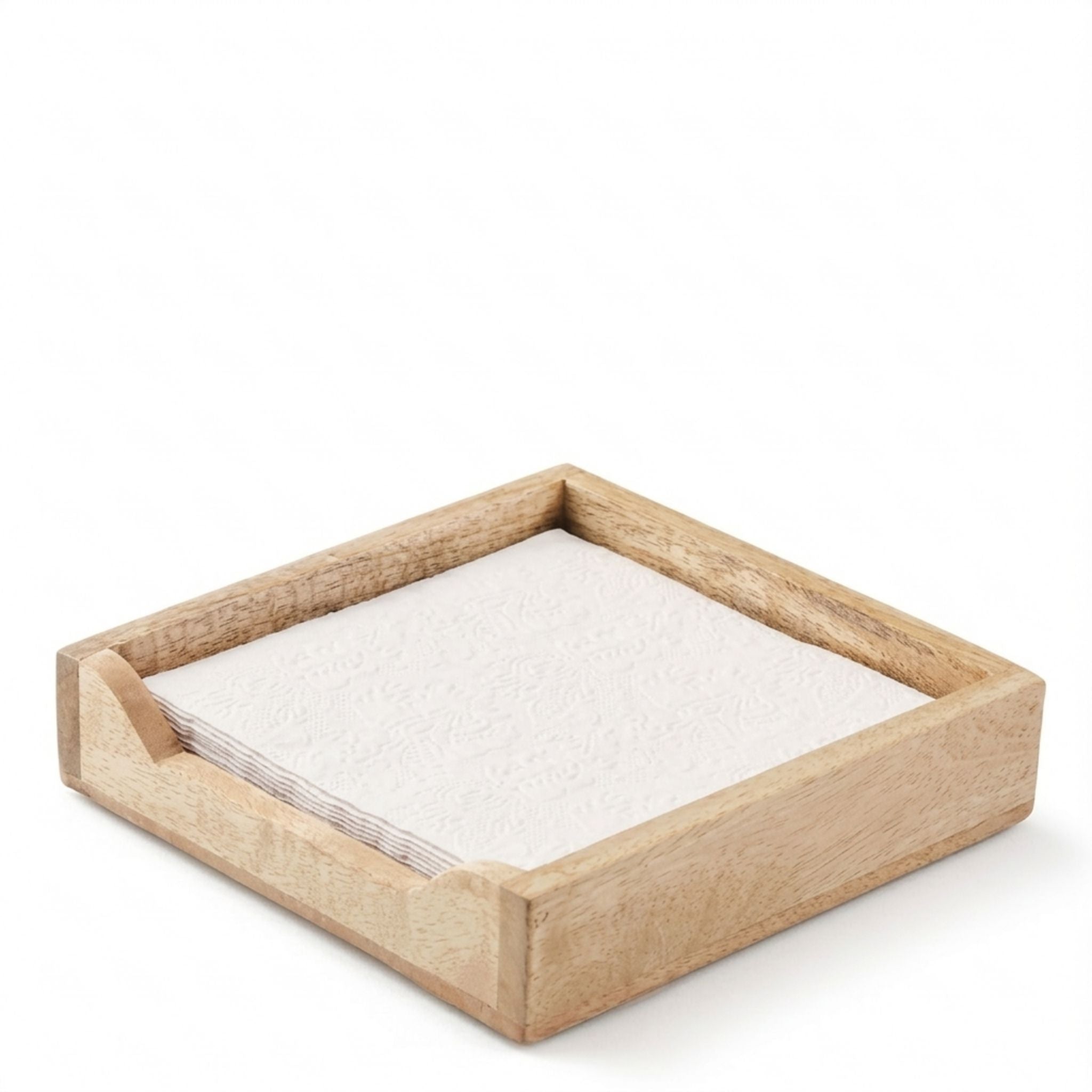 Serviettenhalter aus Mangoholz - Landhausstil 18,5 cm