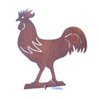 Gartenfigur Hahn Edelrost